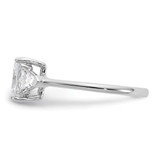 14k White Gold Certified Lab Grown Diamond VS/SI+ G+ Radiant & Trillion 3 Stone Complete Engagement Ring - RM-59144C4D-5111
