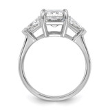 14k White Gold Certified Lab Grown Diamond VS/SI+ G+ Radiant & Trillion 3 Stone Complete Engagement Ring - RM-E8754E26-1606