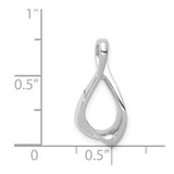 14k White Gold Chain Slide Reversible Omega Chain Slide