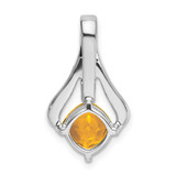 14k White Gold Citrine and Diamond Pendant - PM-AF135232-2934
