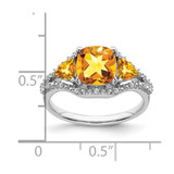 14k White Gold Citrine and Diamond Ring - RM-7ABBDD7C-4609