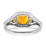 14k White Gold Citrine and Diamond Ring - RM-7ABBDD7C-4609