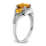 14k White Gold Citrine and Diamond Ring - RM-7ABBDD7C-4609