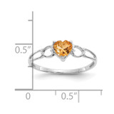 14k White Gold Citrine Birthstone Ring - XB-32F76545-7038