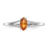 14k White Gold Citrine Birthstone Ring - XB-A7DA5069-5119