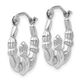 14k White Gold Claddagh Hoop Earrings - TC-B7DDF81B-5793