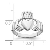 14k White Gold Claddagh Ring - R8-87736A89-9655