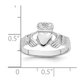 14k White Gold Claddagh Ring - R8-B68FB772-5630