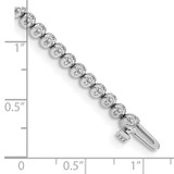 14k White Gold Complete 1 carat Round VS Diamond 4-prong 7 inch Tennis Bracelet