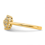 14k 1/4 carat Lab Grown Diamond VS/SI+ G+ Complete Cluster Ring