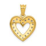 14k 1/4 carat Lab Grown Diamond VS/SI+ G+ Complete Heart Pendant