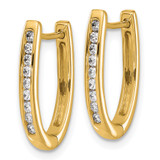 14k 1/4 carat Lab Grown Diamond VS/SI+ G+ Complete Hinged Hoop Earrings - EM-0FAA0961-6408