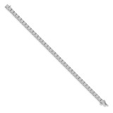 14k White Gold Complete 3 carat Diamond Cluster Setting 7 inch Tennis Bracelet - BM-056CA690-6331