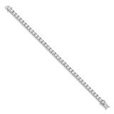 14k White Gold Complete 3 carat Diamond Illusion Setting 7.5 inch Tennis Bracelet