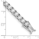 14k White Gold Complete 3 carat Diamond Illusion Setting 7.5 inch Tennis Bracelet