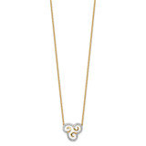 14k 1/4 carat Lab Grown Diamond VS/SI+ G+ Complete Swirls 18 inch Necklace