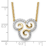 14k 1/4 carat Lab Grown Diamond VS/SI+ G+ Complete Swirls 18 inch Necklace