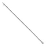14k White Gold Complete1.9 carat Round AA Diamond 2-prong 7 inch Tennis Bracelet