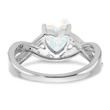 14k White Gold Created Opal and Diamond Heart Ring RM-C78D75AF-1923