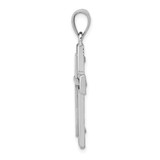 14K White Gold Cross Charm - K8-CD13851C-3031