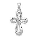 14k White Gold Cross Pendant - K3-C0DA4A1D-9204