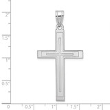 14k White Gold Cross Pendant - XR-5931D1E9-6576