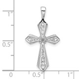 14k White Gold Cross Pendant Mounting - PM-79AD3020-2856