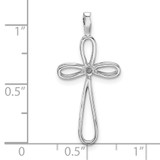 14k White Gold Cross Pendant Mounting - PM-9D5FF493-2399