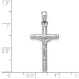 14k White Gold Crucifix Pendant - D3-5C7E7363-7006