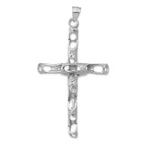 14K White Gold Crucifix Pendant - K3-7D7F4FF9-3518