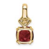 14k 1/5 carat Lab Grown Diamond VS/SI+ G+ and Lab Created Ruby Complete Pendant