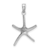 14K White Gold Dancing Starfish Charm