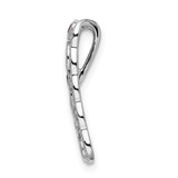14k White Gold Diamond and .17 Ruby Fancy Chain Slide