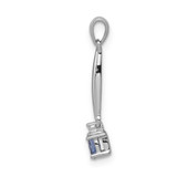 14k White Gold Diamond and .20 Tanzanite Pendant
