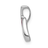 14k White Gold Diamond and .31 Ruby Pendant