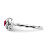 14k White Gold Diamond and Cabochon Ruby Ring - RM-C623B2FE-7448