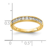 14k 1/5 carat Lab Grown Diamond VS+ F+ Complete Channel Set Band