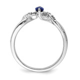 14k White Gold Diamond and Marquise Sapphire Ring - RM-FB00FE2D-6342