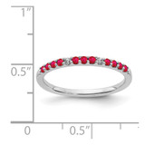 14k White Gold Diamond and Ruby Band - RM-94434C7B-4785