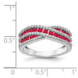14k White Gold Diamond and Ruby Fancy Ring - RM-DD0411EB-7109