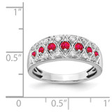 14k White Gold Diamond and Ruby Fancy Ring - RM-ED2651EB-2857