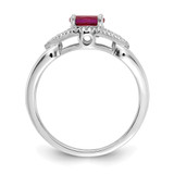 14k White Gold Diamond and Ruby Ring - RM-DEA738BB-8420