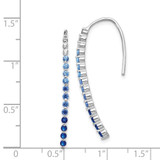14k White Gold Diamond and Sapphire Earrings - EM-2ABC9C87-1771