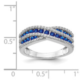 14k White Gold Diamond and Sapphire Fancy Ring - RM-C033AD4B-1958