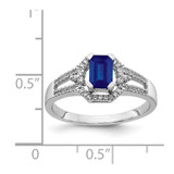 14k White Gold Diamond and Sapphire Ring - RM-4F155784-6535