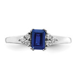 14k White Gold Diamond and Sapphire Ring - RM-E49CF74F-5008