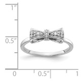 14k White Gold Diamond Bow Ring - RM-4CE016EB-1417