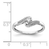 14k White Gold Diamond Bypass Ring - RM-FA2F5495-5566