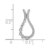 14k White Gold Diamond Chain Slide