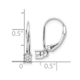 14k White Gold Diamond Cluster Leverback Earrings - EM-416E7FA0-9681